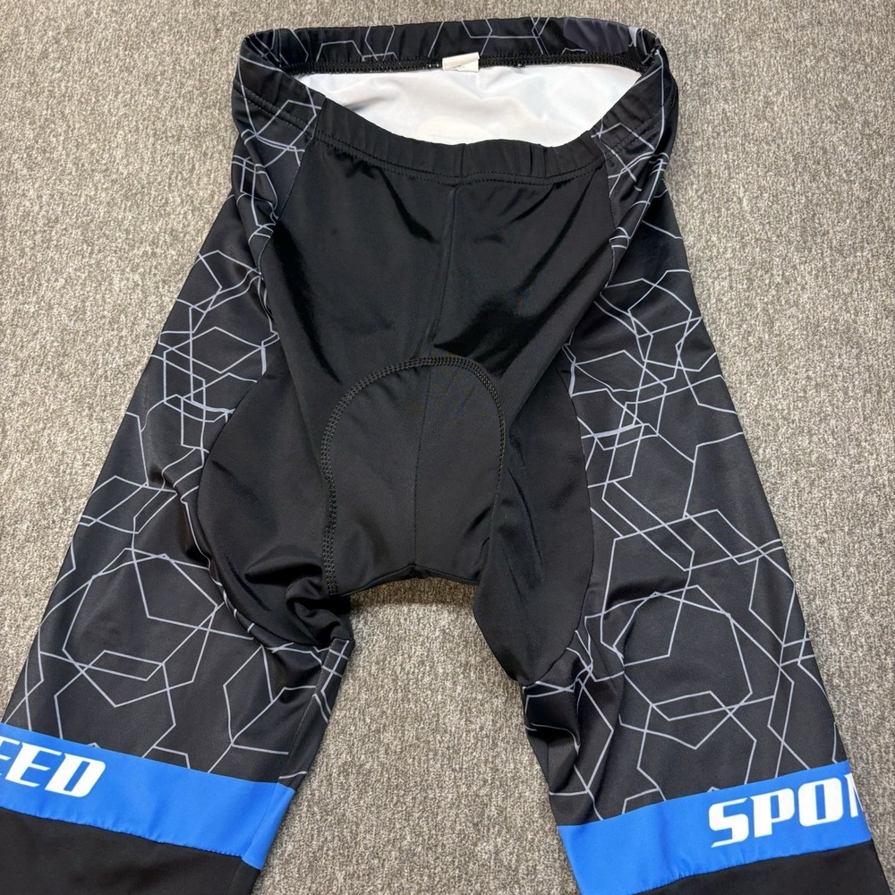 Sponeed Bicycle Pants‎ Men's 2XL Black Padded Road Cycling Tights Leggings